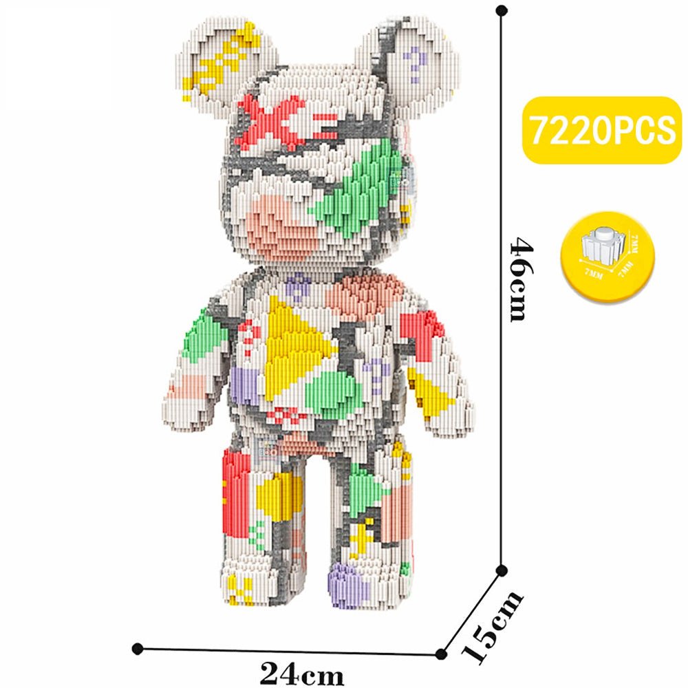 Build a Bear Nano Building Blocks Cartoon Colour With Drawer Model Creative Micro Diamond Bricks Toys HK44-3 - Lusy Store LLC