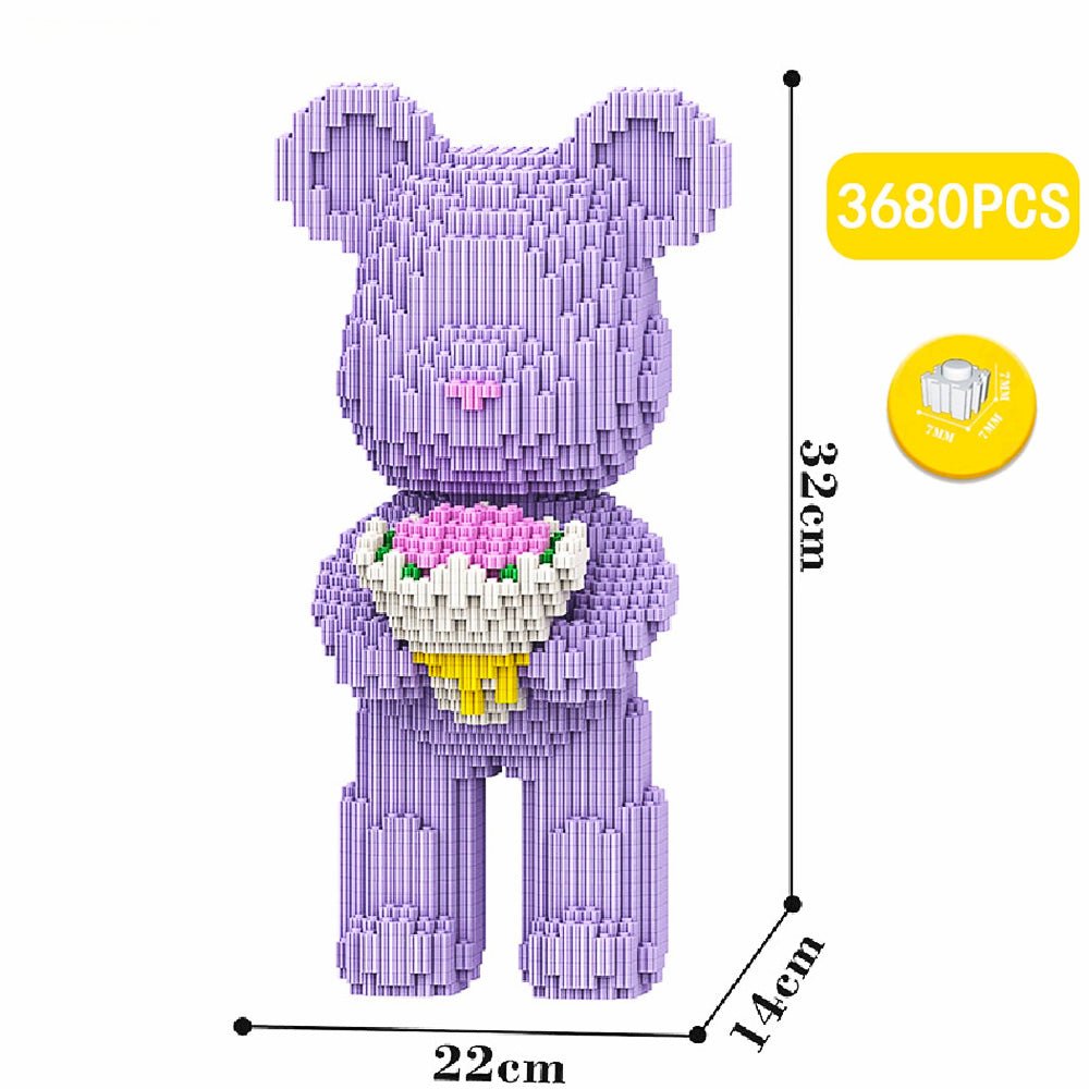 Build a Bear Nano Building Blocks Cartoon Colour With Drawer Model Creative Micro Diamond Bricks Toys HK44 - Lusy Store LLC