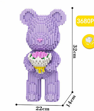 Build a Bear Nano Building Blocks Cartoon Colour With Drawer Model Creative Micro Diamond Bricks Toys HK44 - Lusy Store LLC