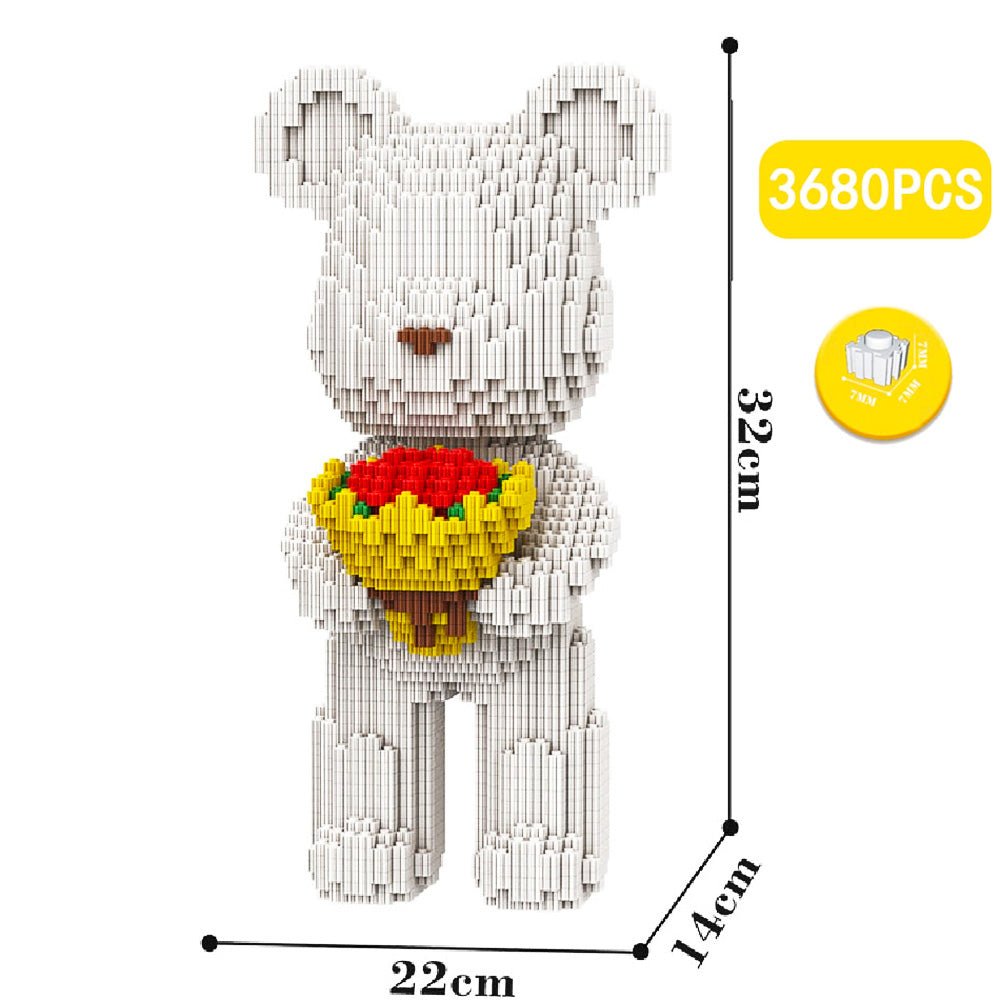 Build a Bear Nano Building Blocks Cartoon Colour With Drawer Model Creative Micro Diamond Bricks Toys HK44 - Lusy Store LLC