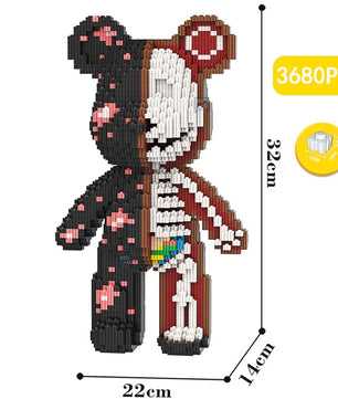 Build a Bear Nano Building Blocks Cartoon Colour With Drawer Model Creative Micro Diamond Bricks Toys HK44 - Lusy Store LLC