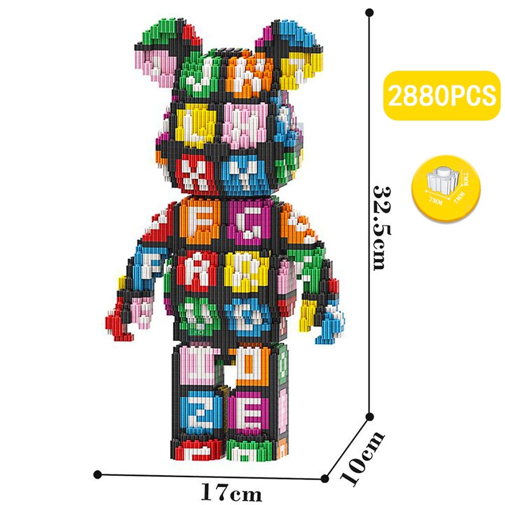 Build a Bear Nano Building Blocks Cartoon Colour With Drawer Model Creative Micro Diamond Bricks Toys HK44 - Lusy Store LLC