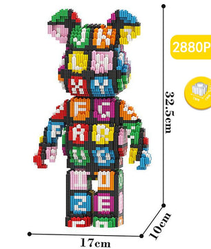 Build a Bear Nano Building Blocks Cartoon Colour With Drawer Model Creative Micro Diamond Bricks Toys HK44 - Lusy Store LLC