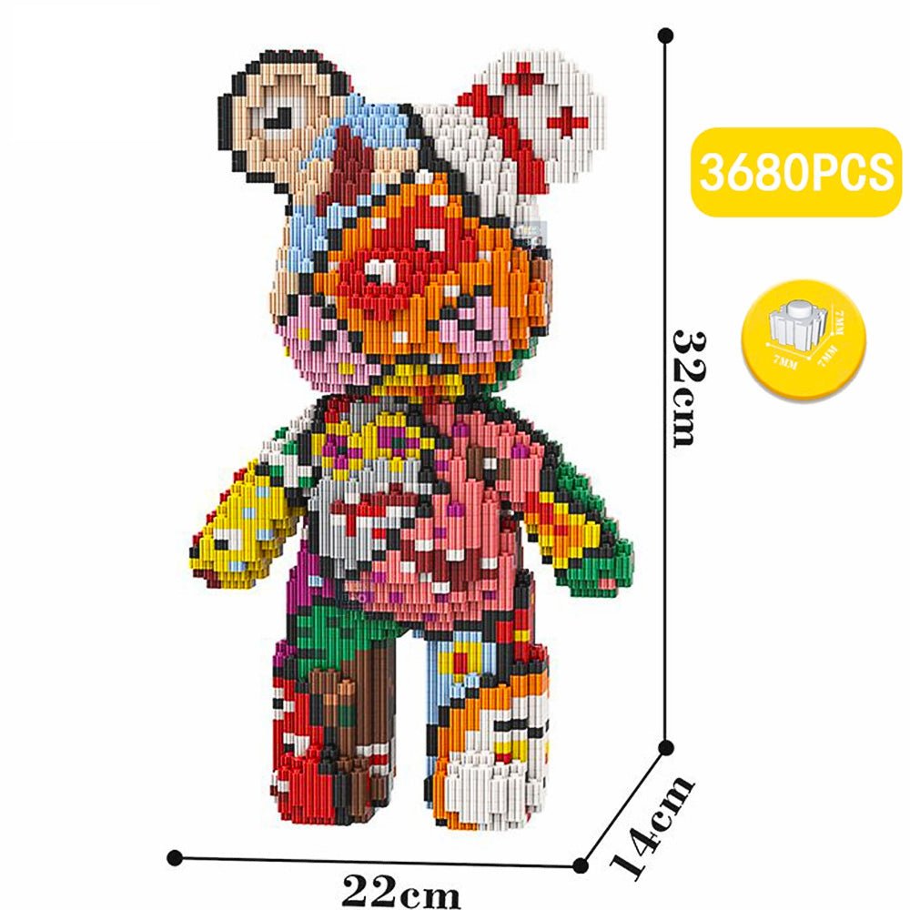 Build a Bear Nano Building Blocks Cartoon Colour With Drawer Model Creative Micro Diamond Bricks Toys HK44 - Lusy Store LLC