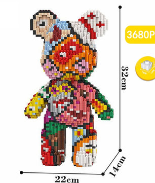Build a Bear Nano Building Blocks Cartoon Colour With Drawer Model Creative Micro Diamond Bricks Toys HK44 - Lusy Store LLC