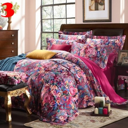 Bule Jacquard Floral Luxury Bedding Set - Lusy Store