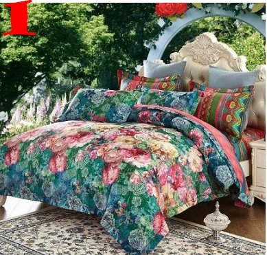 Bule Jacquard Floral Luxury Bedding Set - Lusy Store