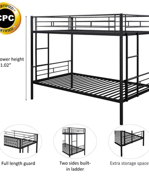 Bunk Beds Double Bed Safety Assurance Space Saving and Rapid Assembly F412 - Lusy Store