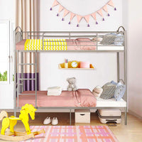 Bunk Beds Twin Metal Heavy Duty Convertible For Boys Girls Teens F410 - Lusy Store
