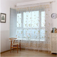 Butterfly Branches Printed Tulle Curtain - Lusy Store