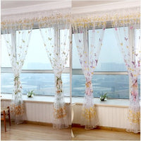 Butterfly Branches Printed Tulle Curtain - Lusy Store