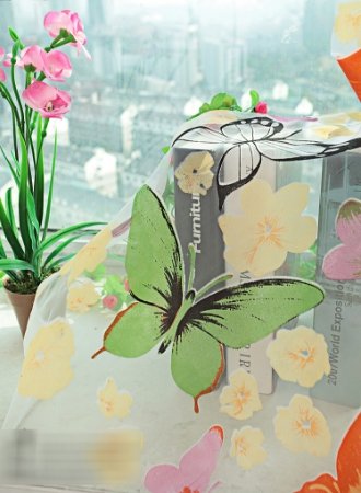 Butterfly Print Sheer Window - Lusy Store