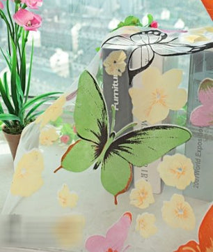 Butterfly Print Sheer Window - Lusy Store