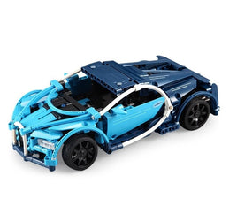 Cada Blocks 419pcs RC Blue Sports Racing Cars DIY Model Building Blocks Remote Control Vehicle Toys For Kid 419 pcs