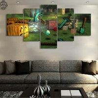 Canvas Painting Minecraft Game Poster 5 Panel Modern Home Decor For Living Room Wall Art - Lusy Store