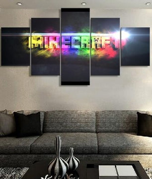 Canvas Printed 5 Pieces Minecraft Wall Art Home Decor - Lusy Store