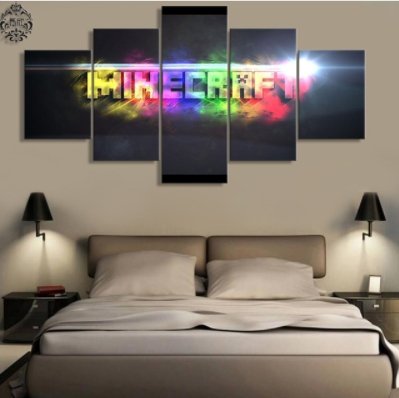 Canvas Printed 5 Pieces Minecraft Wall Art Home Decor - Lusy Store