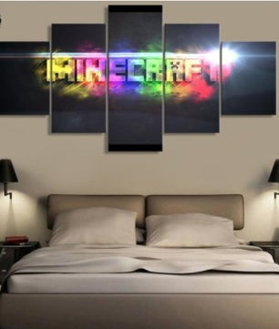 Canvas Printed 5 Pieces Minecraft Wall Art Home Decor - Lusy Store