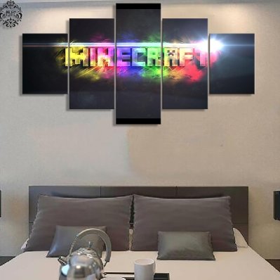 Canvas Printed 5 Pieces Minecraft Wall Art Home Decor - Lusy Store