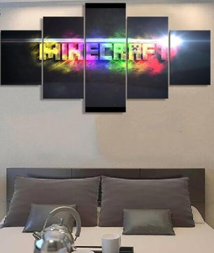 Canvas Printed 5 Pieces Minecraft Wall Art Home Decor - Lusy Store