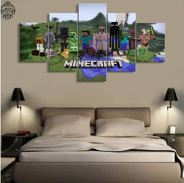 Canvas Printed Game Poster 5 Pieces minecraft wall art Painting Decor For Living Room - Lusy Store
