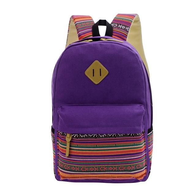Canvas Printing Backpack Women School Backpacks Bag - Lusy Store