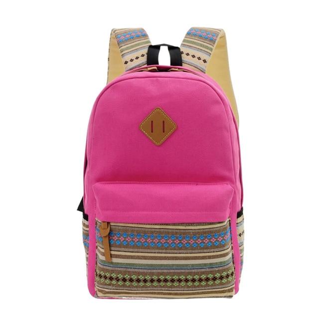 Canvas Printing Backpack Women School Backpacks Bag - Lusy Store