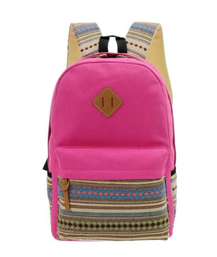 Canvas Printing Backpack Women School Backpacks Bag - Lusy Store