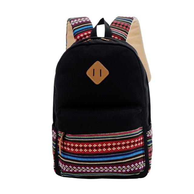Canvas Printing Backpack Women School Backpacks Bag - Lusy Store