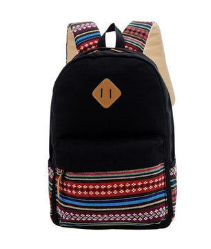 Canvas Printing Backpack Women School Backpacks Bag - Lusy Store