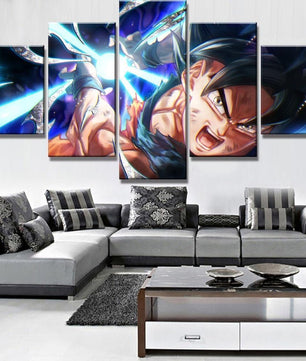 Canvas Prints Poster 5 Pieces Cartoon Dragon Ball Z Paintings Modular Wall Art - Lusy Store