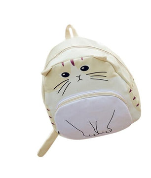 Canvas Women Lovely Cat Backpack Printing Backpacks School Bag - Lusy Store