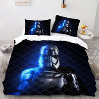 Captain Phasma Star Wars Bedding Black Blue Duvet Covers Comforter Set Quilted Blanket Bedlinen LS22758 - Lusy Store