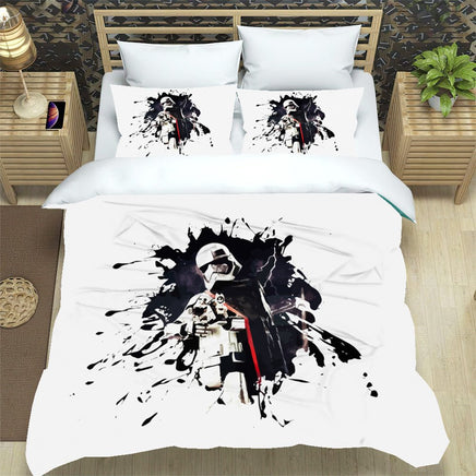 Captain Phasma Star Wars Bedding White Duvet Covers Comforter Set Quilted Blanket Bedlinen LS22761 - Lusy Store