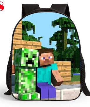 Cartoon Backpack for Children MineCraft Children Backpack Kindergarten Backpack Boy - Lusy Store