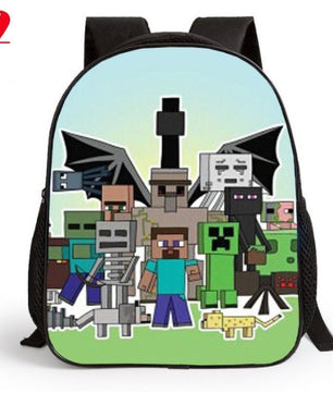 Cartoon Backpack for Children MineCraft Children Backpack Kindergarten Backpack Boy - Lusy Store