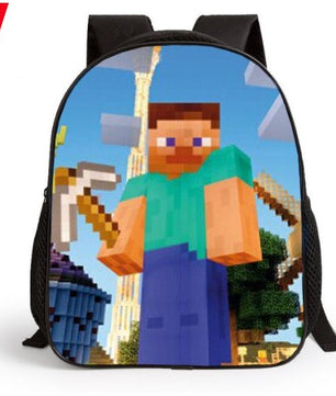 Cartoon Backpack for Children MineCraft Children Backpack Kindergarten Backpack Boy - Lusy Store