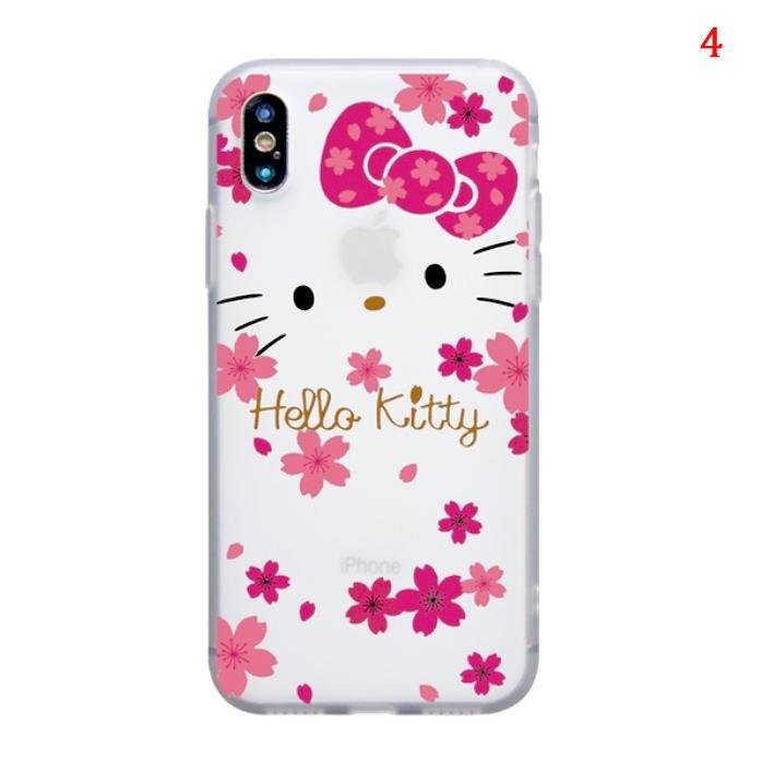 Cartoon Cute Hello Kitty Flowers Leaf soft Silicon case For iphone - Lusy Store