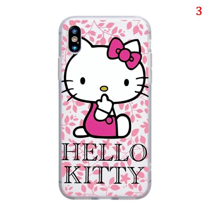 Cartoon Cute Hello Kitty Flowers Leaf soft Silicon case For iphone - Lusy Store