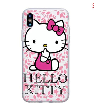 Cartoon Cute Hello Kitty Flowers Leaf soft Silicon case For iphone - Lusy Store