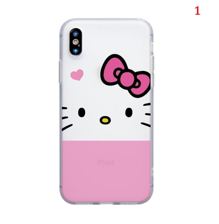 Cartoon Cute Hello Kitty Flowers Leaf soft Silicon case For iphone - Lusy Store