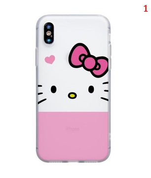 Cartoon Cute Hello Kitty Flowers Leaf soft Silicon case For iphone - Lusy Store