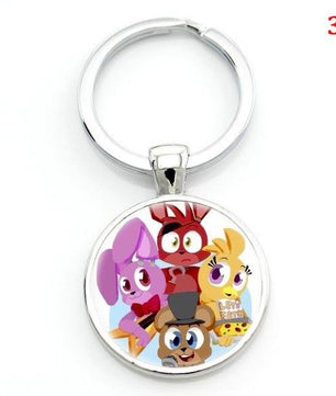 Cartoon game case for Five Nights at Freddy's keychain FNAF Mangle Foxy women men bag car key chains - Lusy Store