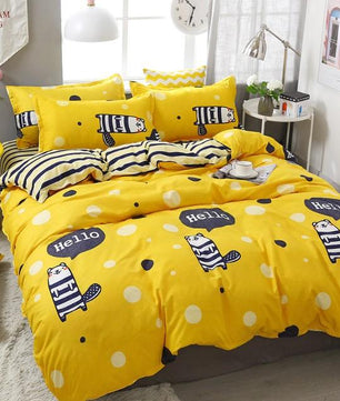 Cartoon Style Bedding Sets Duvet Cover Bed Sheet Bed Linings Kids Bedding Sets Twin/Full/Queen/King Size - Lusy Store