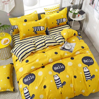 Cartoon Style Bedding Sets Duvet Cover Bed Sheet Bed Linings Kids Bedding Sets Twin/Full/Queen/King Size