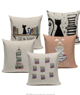 Cat Happy Reading More Book Pillowcase - Lusy Store