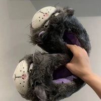 Cat Slippers Cotton For Female Indoor Winter Warm And Thick Soled Non Slip Plush Slippers