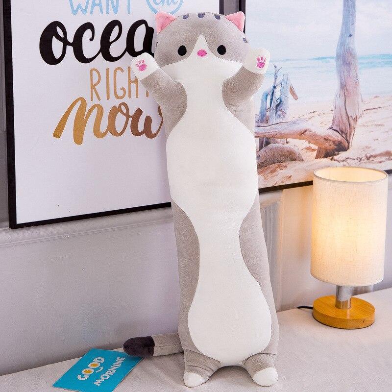Cat Stuffed Animals Cute Creative Long Soft Toys Lunch Break Nap Sleeping Pillow Cushion - Lusy Store