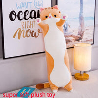 Cat Stuffed Animals Cute Creative Long Soft Toys Lunch Break Nap Sleeping Pillow Cushion - Lusy Store