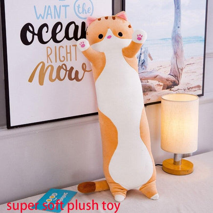 Cat Stuffed Animals Cute Creative Long Soft Toys Lunch Break Nap Sleeping Pillow Cushion - Lusy Store
